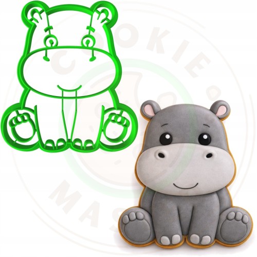 FOREMKA Wykrawacz do Pierników ZWIERZĘTA AFRYKA HIPOPOTAM 9cm + Przepisy