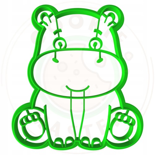 FOREMKA Wykrawacz do Pierników ZWIERZĘTA AFRYKA HIPOPOTAM 9cm + Przepisy