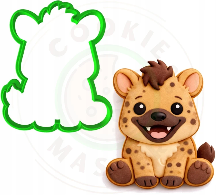 FOREMKA Wykrawacz do Pierników Lato ZWIERZĘTA AFRYKA HIENA 9cm + Przepisy