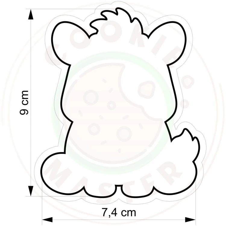 FOREMKA Wykrawacz do Pierników Lato ZWIERZĘTA AFRYKA HIENA 9cm + Przepisy