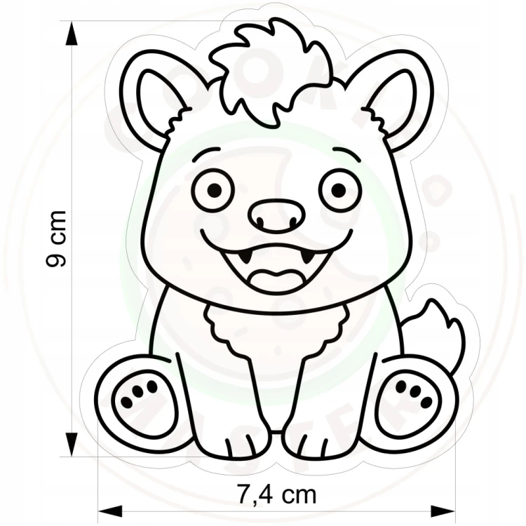 FOREMKA Wykrawacz do Pierników Lato ZWIERZĘTA AFRYKA HIENA 9cm + Przepisy