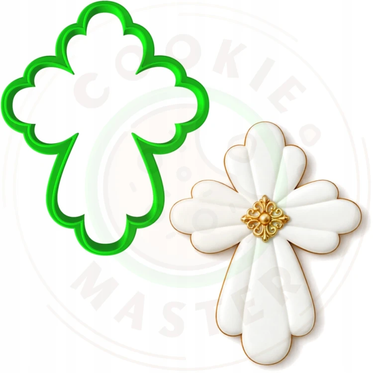 FOREMKA Wykrawacz do Pierników i Ciastek KOMUNIA - Krzyż 8cm + Przepisy