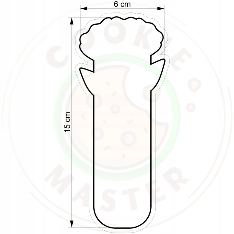 FOREMKA WIELKANOCNA Wykrawacz na DZIEŃ MATKI MAMY Kwiat KWIATEK LOVE 15cm