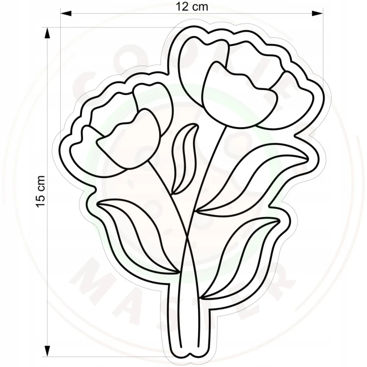 FOREMKA WIELKANOCNA Wykrawacz na DZIEŃ MATKI MAMY Kwiaty Kwiat KWIATEK 15cm