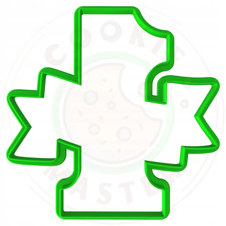 FOREMKA Wykrawacz do Pierników na BABY SHOWER Roczek JEDYNKA ZE WSTĘGĄ 10cm