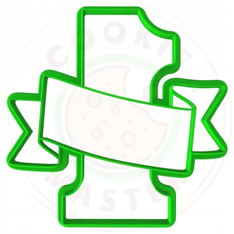 FOREMKA Wykrawacz do Pierników na BABY SHOWER Roczek JEDYNKA ZE WSTĘGĄ 10cm