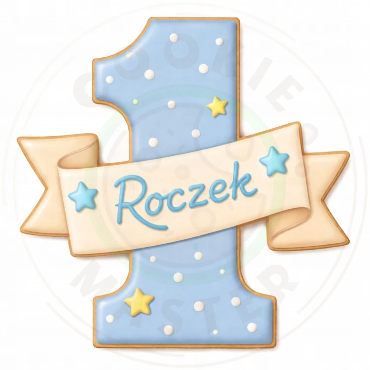 FOREMKA Wykrawacz do Pierników na BABY SHOWER Roczek JEDYNKA ZE WSTĘGĄ 10cm