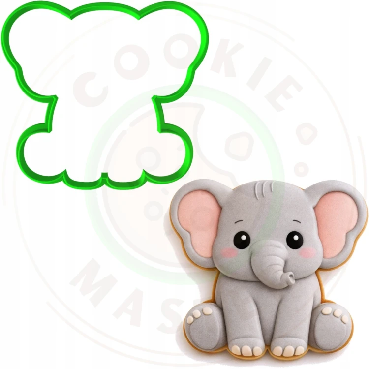 FOREMKA Wykrawacz do Pierników ZWIERZĘTA AFRYKA Safari SŁOŃ 10cm + Przepisy