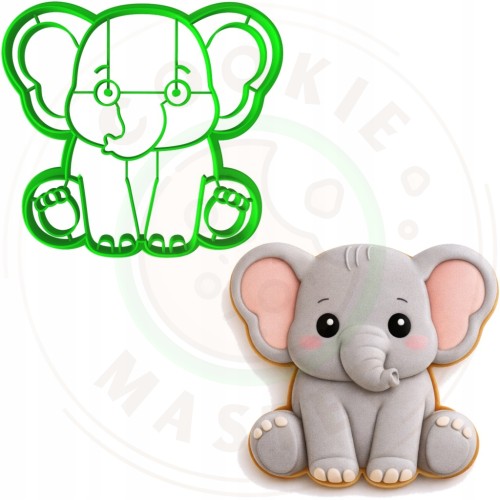 FOREMKA Wykrawacz do Pierników ZWIERZĘTA AFRYKA Safari SŁOŃ 10cm + Przepisy