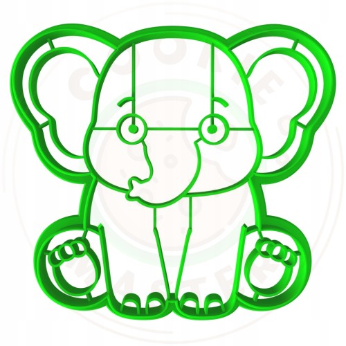 FOREMKA Wykrawacz do Pierników ZWIERZĘTA AFRYKA Safari SŁOŃ 10cm + Przepisy