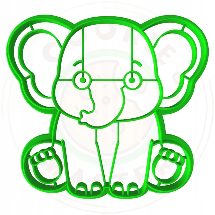 FOREMKA Wykrawacz do Pierników ZWIERZĘTA AFRYKA Safari SŁOŃ 10cm + Przepisy