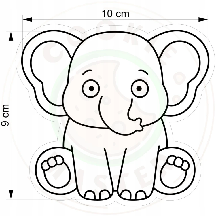 FOREMKA Wykrawacz do Pierników ZWIERZĘTA AFRYKA Safari SŁOŃ 10cm + Przepisy