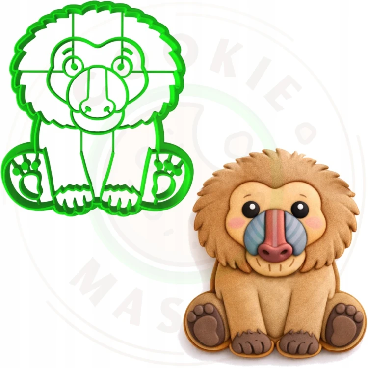 FOREMKA Wykrawacz do Pierników ZWIERZĘTA AFRYKA Safari PAWIAN 9cm +Przepisy