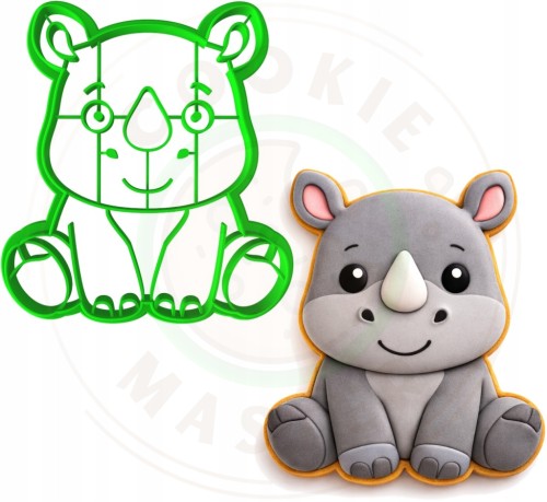 FOREMKA Wykrawacz do Pierników ZWIERZĘTA AFRYKA NOSOROŻEC 9cm + Przepisy