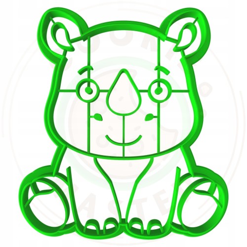 FOREMKA Wykrawacz do Pierników ZWIERZĘTA AFRYKA NOSOROŻEC 9cm + Przepisy