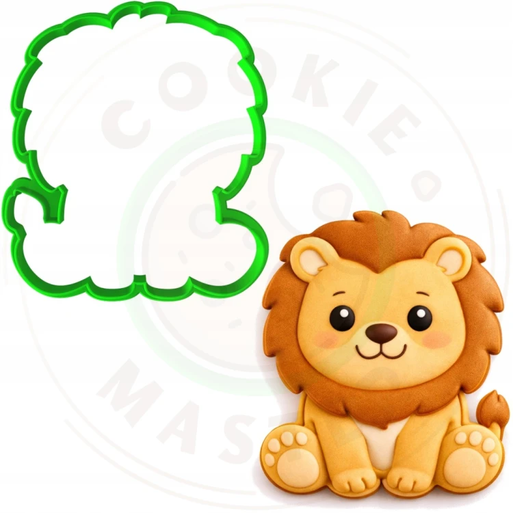 FOREMKA Wykrawacz do Pierników Ciastek ZWIERZĘTA AFRYKA LEW 9cm + Przepisy