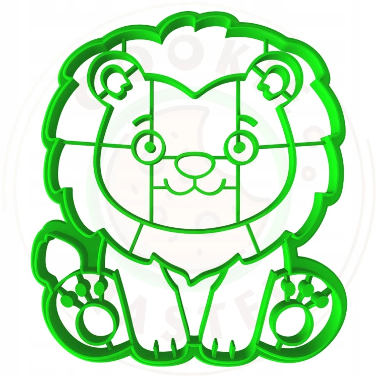 FOREMKA Wykrawacz do Pierników Ciastek ZWIERZĘTA AFRYKA LEW 9cm + Przepisy