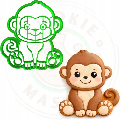 FOREMKA Wykrawacz Pierników ZWIERZĘTA AFRYKA Safari SZYMPANS 9cm + Przepisy