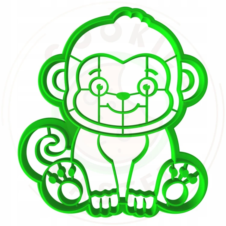 FOREMKA Wykrawacz Pierników ZWIERZĘTA AFRYKA Safari SZYMPANS 9cm + Przepisy