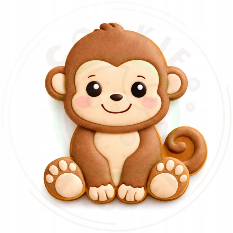 FOREMKA Wykrawacz Pierników ZWIERZĘTA AFRYKA Safari SZYMPANS 9cm + Przepisy