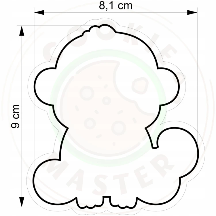 FOREMKA Wykrawacz Pierników ZWIERZĘTA AFRYKA Safari SZYMPANS 9cm + Przepisy