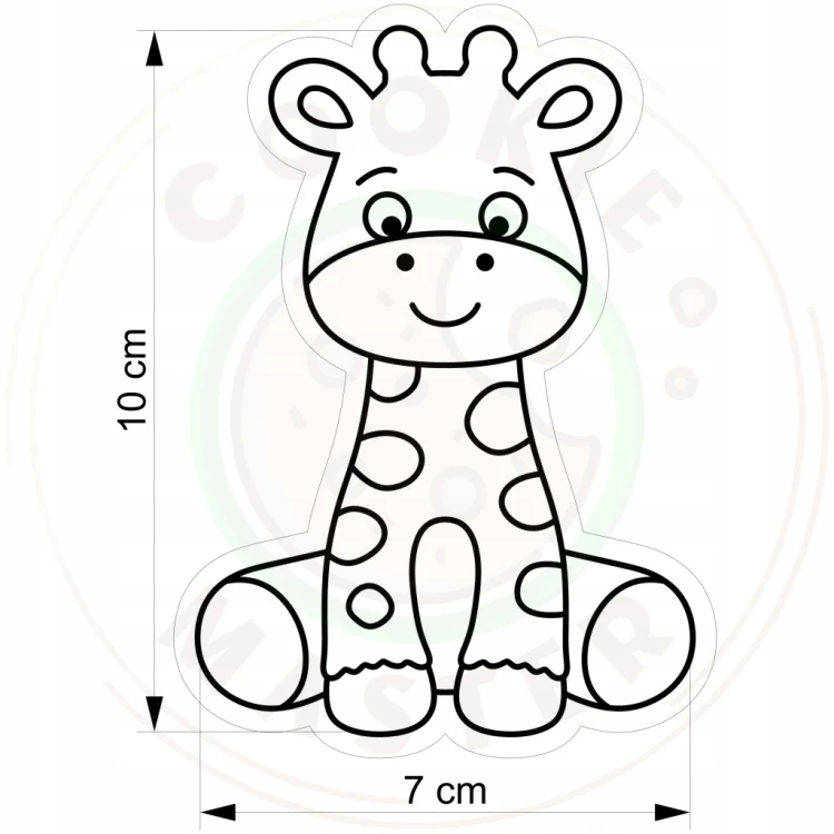 FOREMKA Wykrawacz do Pierników ZWIERZĘTA AFRYKA Safari ŻYRAFA 10cm +Przepis