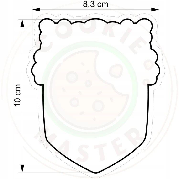 FOREMKA Wykrawacz Pierników KOMUNIA Etykieta Plakietka Ramka życzenia 10cm