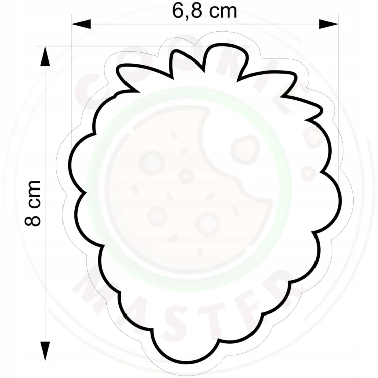 FOREMKA Wykrawacz do Pierników LATO OWOCE Jedzenie MALINA 8cm + Przepisy