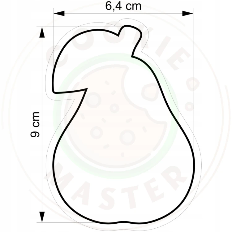 FOREMKA Wykrawacz do Pierników LATO OWOCE Jedzenie - GRUSZKA 9cm + Przepisy