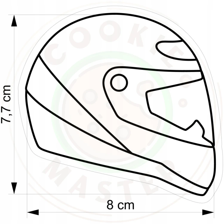 FOREMKA Wykrawacz do Pierników Pojazdy MOTOCYKLE Motory KASK 8cm + Przepisy