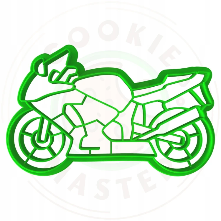 FOREMKA Wykrawacz do Pierników Pojazdy Motor MOTOCYKL Ścigacz 10cm +Przepis