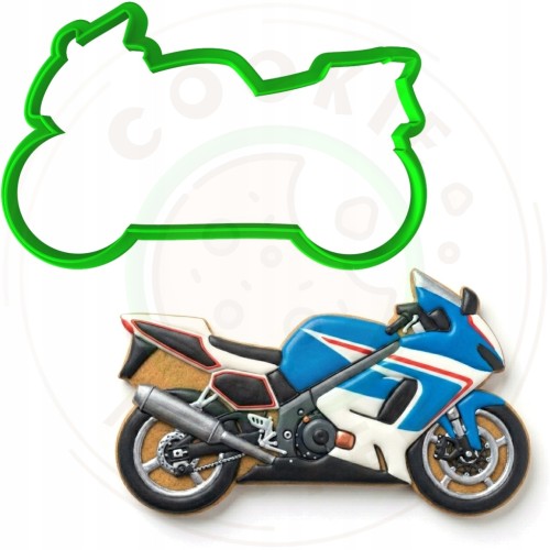 FOREMKA Wykrawacz do Pierników Pojazdy Motor MOTOCYKL Ścigacz 10cm +Przepis
