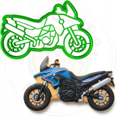 FOREMKA Wykrawacz do Pierników Pojazdy Motor MOTOCYKL Enduro 10cm +Przepis