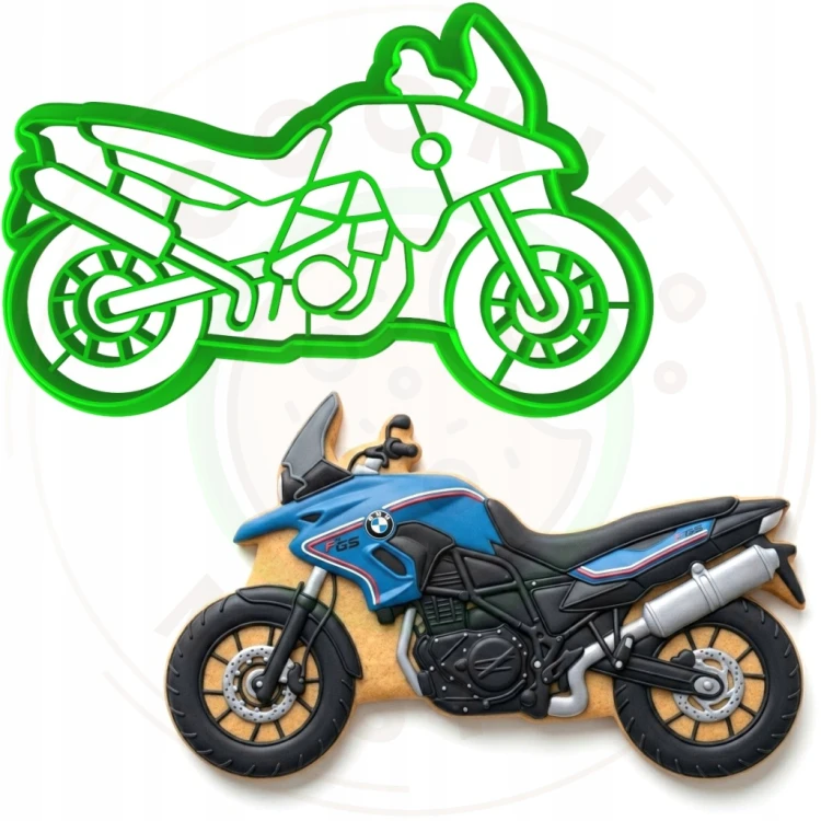 FOREMKA Wykrawacz do Pierników Pojazdy Motor MOTOCYKL Enduro 10cm +Przepis