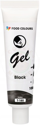 BARWNIK SPOŻYWCZY W ŻELU JADALNY DO TORTU CIAST TUBKA Black CZARNY 100g