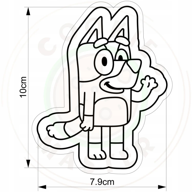 FOREMKA Wykrawacz do Pierników Ciastek Bajka Piesek Heeler BLUEY 10cm