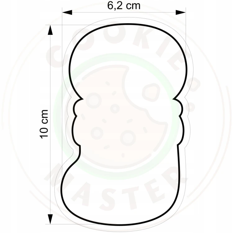 FOREMKA ŚWIĄTECZNA ŚWIĘTA BOŻE NARODZENIE - Piernikowy ludzik Skarpeta 10cm