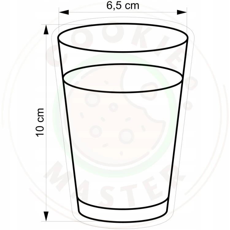 FOREMKA ŚWIĄTECZNA ŚWIĘTA BOŻE NARODZENIE Szklanka mleka dla Mikołaja 10cm