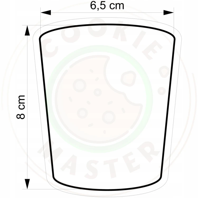 FOREMKA ŚWIĄTECZNA ŚWIĘTA BOŻE NARODZENIE Szklanka mleka dla Mikołaja 8cm
