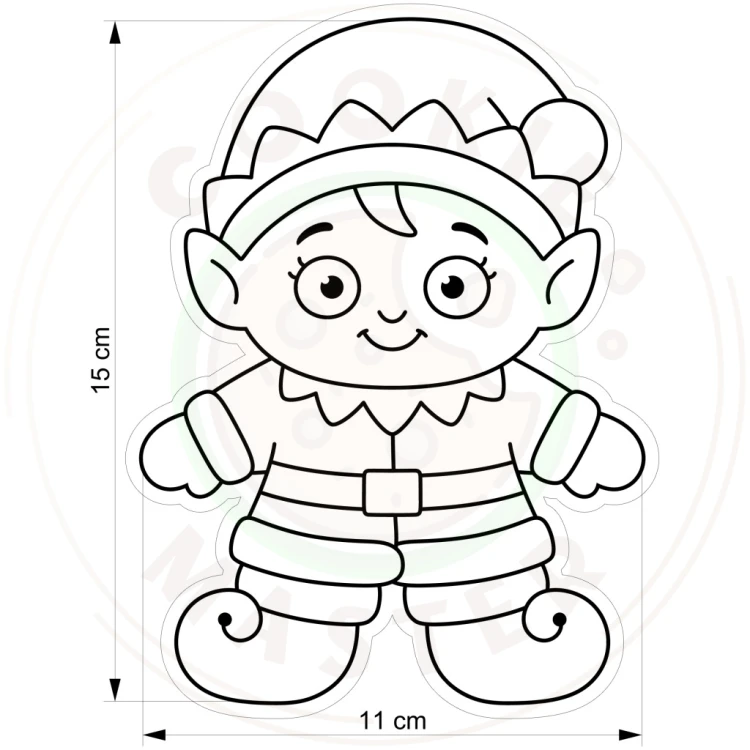 FOREMKA ŚWIĄTECZNA Wykrawacz Pierników ŚWIĘTA BOŻE NARODZENIE - Elf XL 15cm