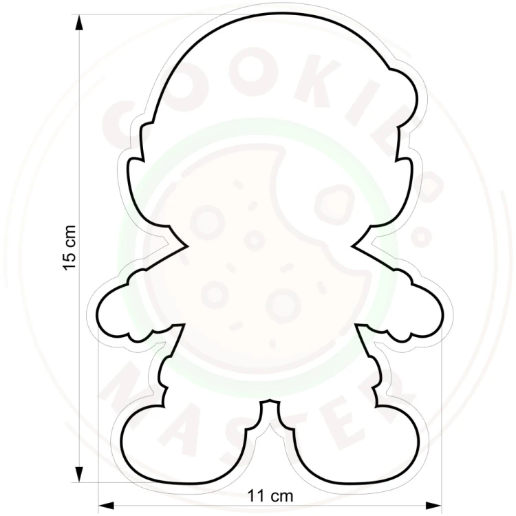 FOREMKA ŚWIĄTECZNA Wykrawacz Pierników ŚWIĘTA BOŻE NARODZENIE - Elf XL 15cm