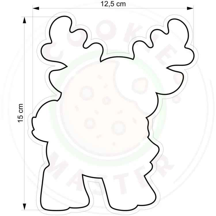 FOREMKA ŚWIĄTECZNA do Pierników na ŚWIĘTA BOŻE NARODZENIE Renifer XL 15cm